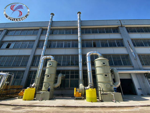 Acid at alkali fume scrubber