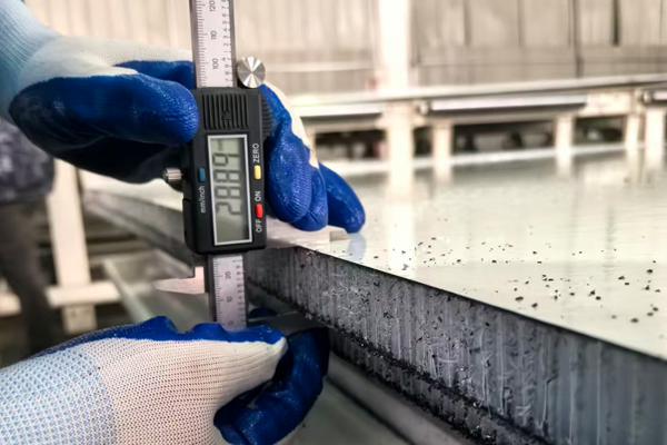 Thermoplastic-PET-composite-board-thickness-detection-600x400