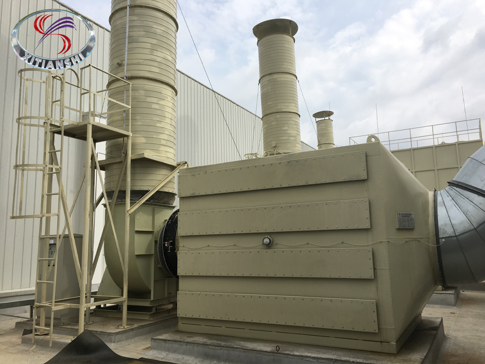 Flue Gas Scrubber + Activated Carbon Adsorption System -