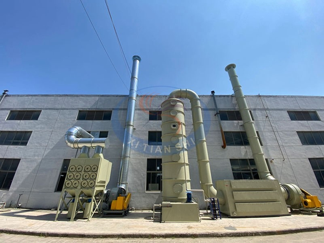 Flue Gas Scrubber + Activated Carbon Adsorption System