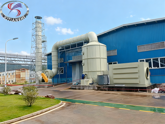 Scrubber & Activated Carbon Adsorption Tower for Hazardous Waste Warehouse